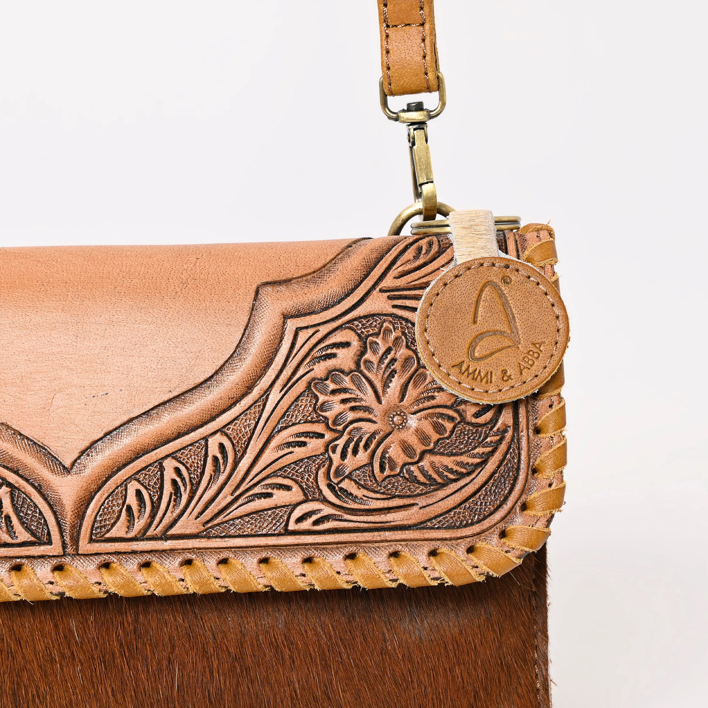 A&A-842A Montana West 100% Genuine Hair-On Cowhide Leather Crossbody