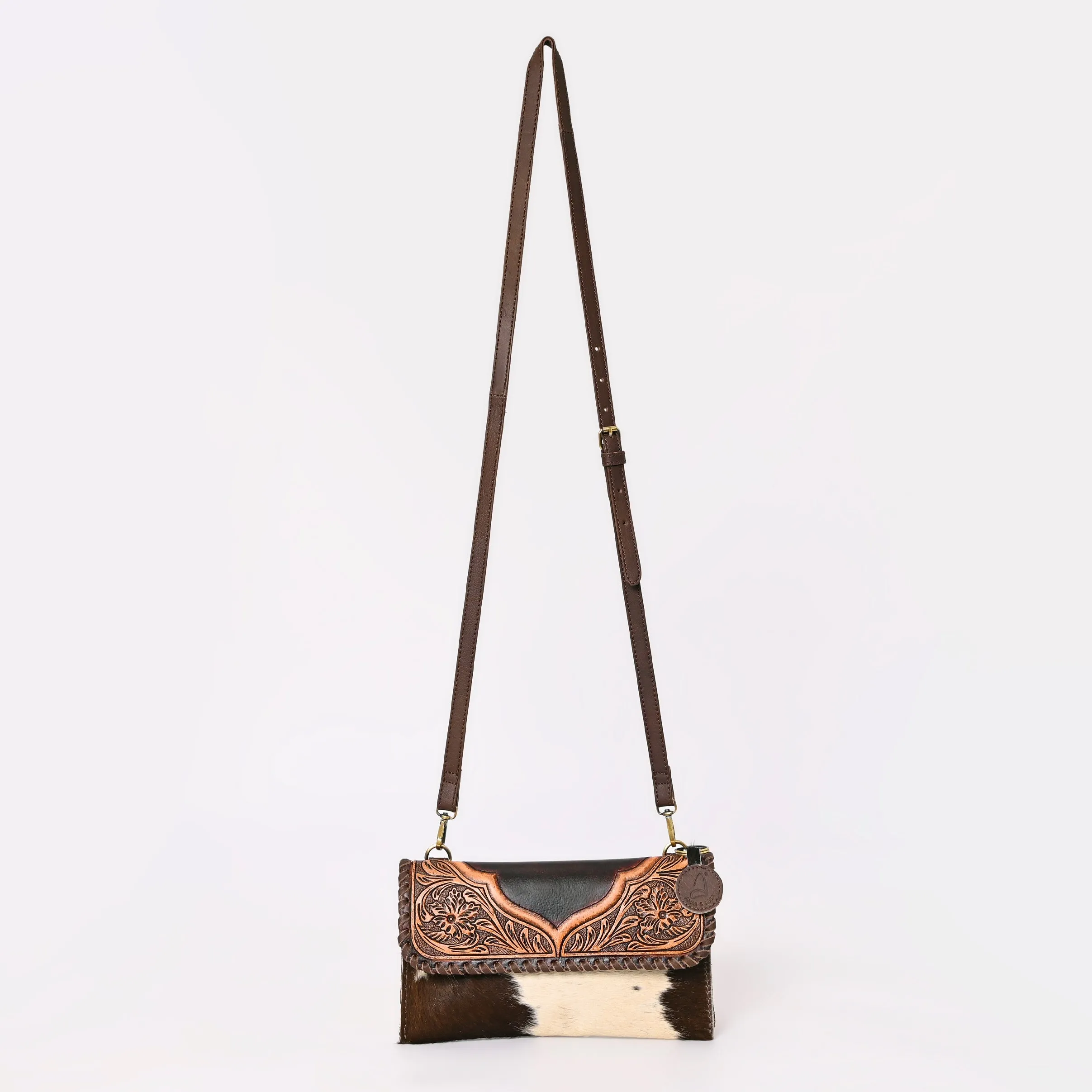 A&A-842A Montana West 100% Genuine Hair-On Cowhide Leather Crossbody