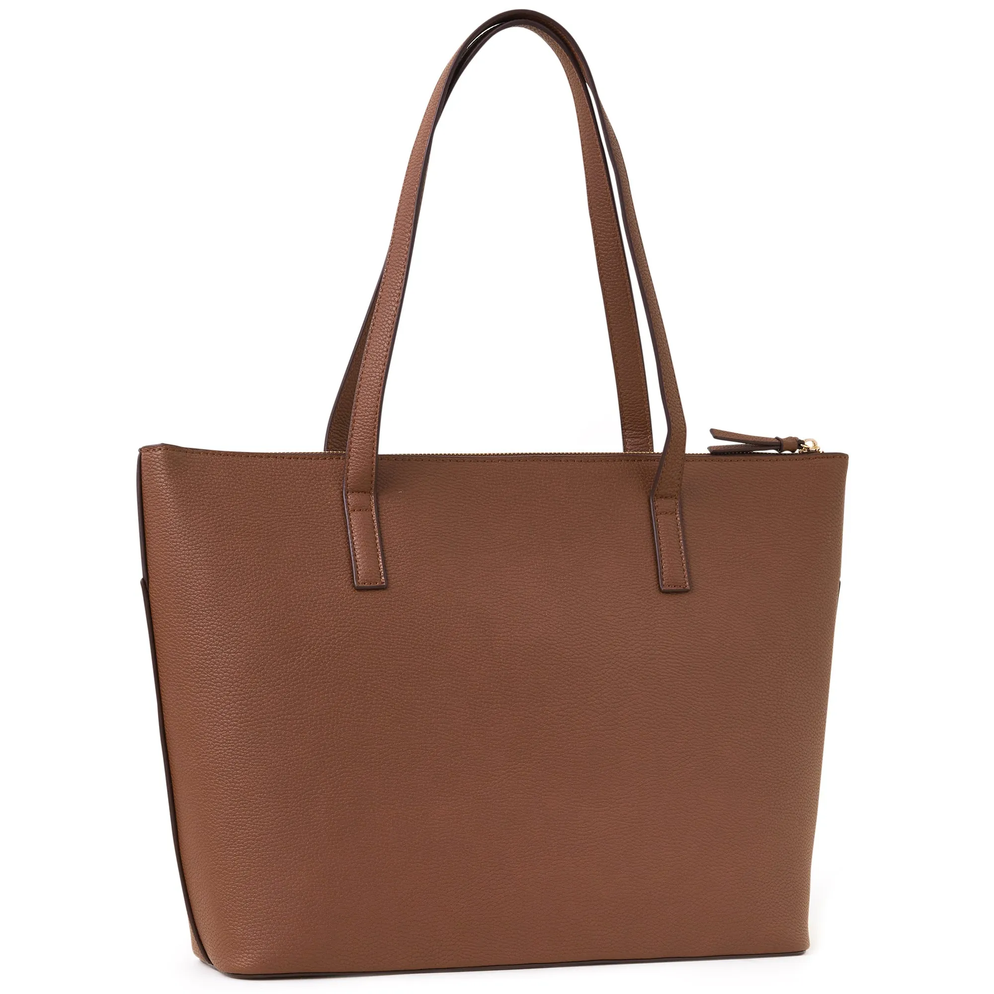 Accessorize London Women's Classic Tan Front Pocket Tote Bag