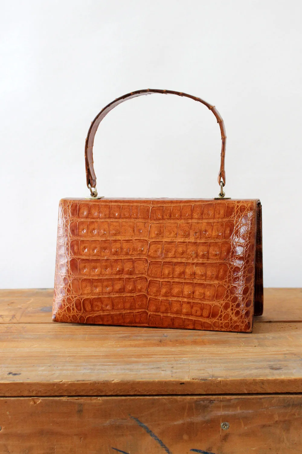 Amber Alligator Handbag