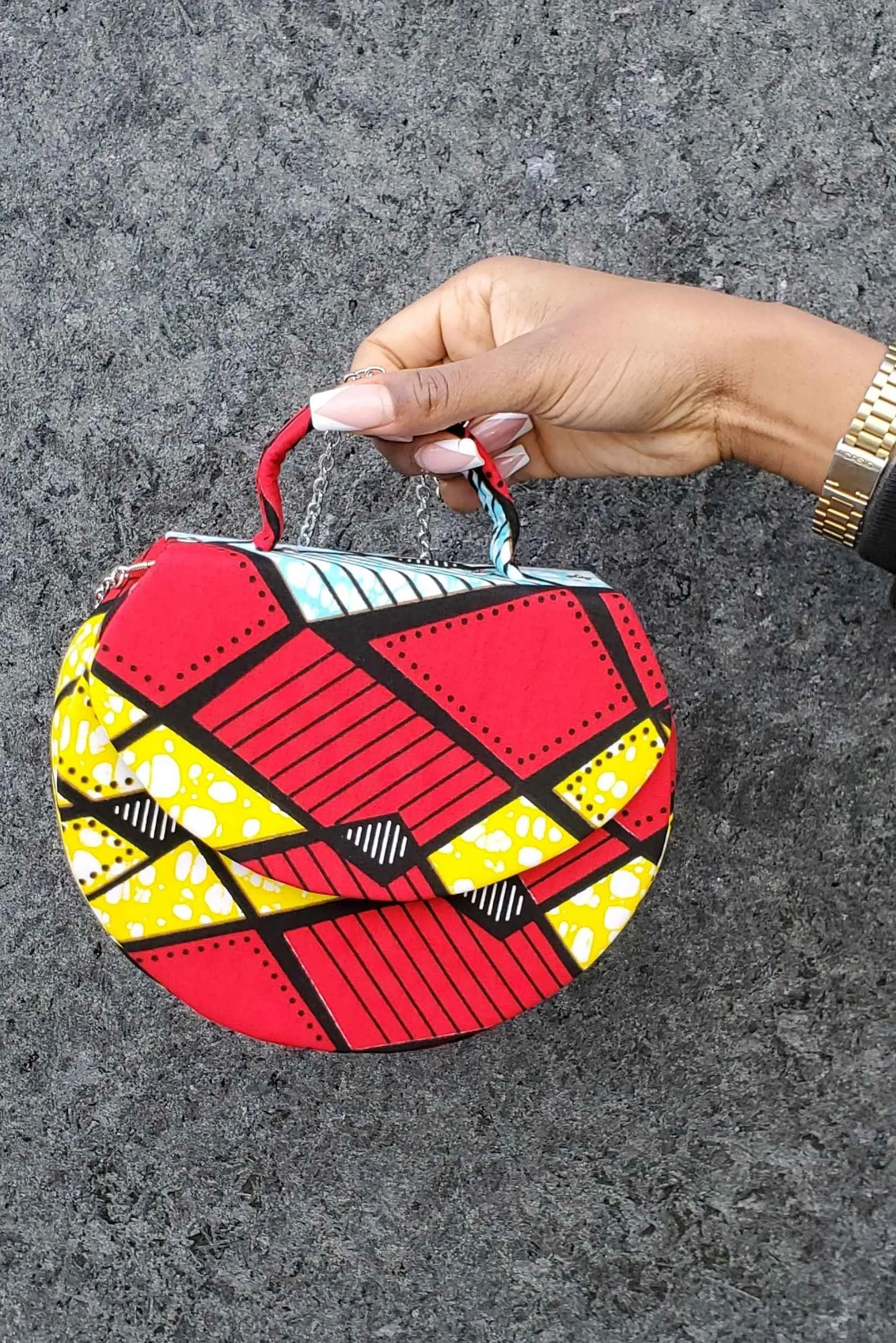 ANSSA-RONDE African print Mini bag