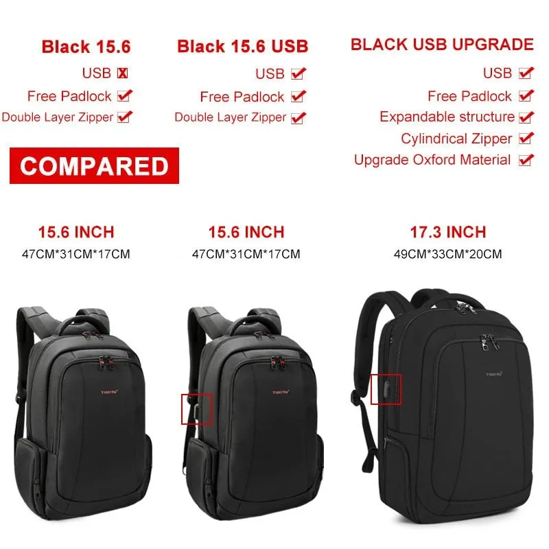 Anti Theft Nylon 27L Men 15.6 inch Laptop Backpacks School Fashion Travel Male Mochilas Feminina Casual Man Schoolbag