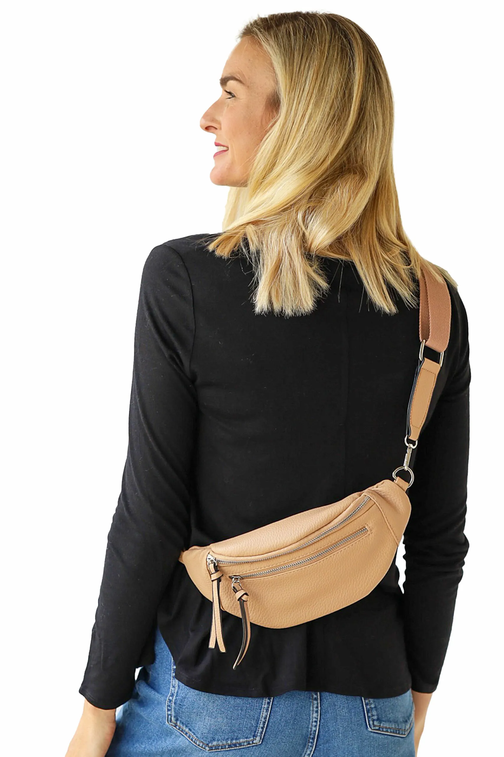 Archer House Cross Body Belt Bag - Caramel