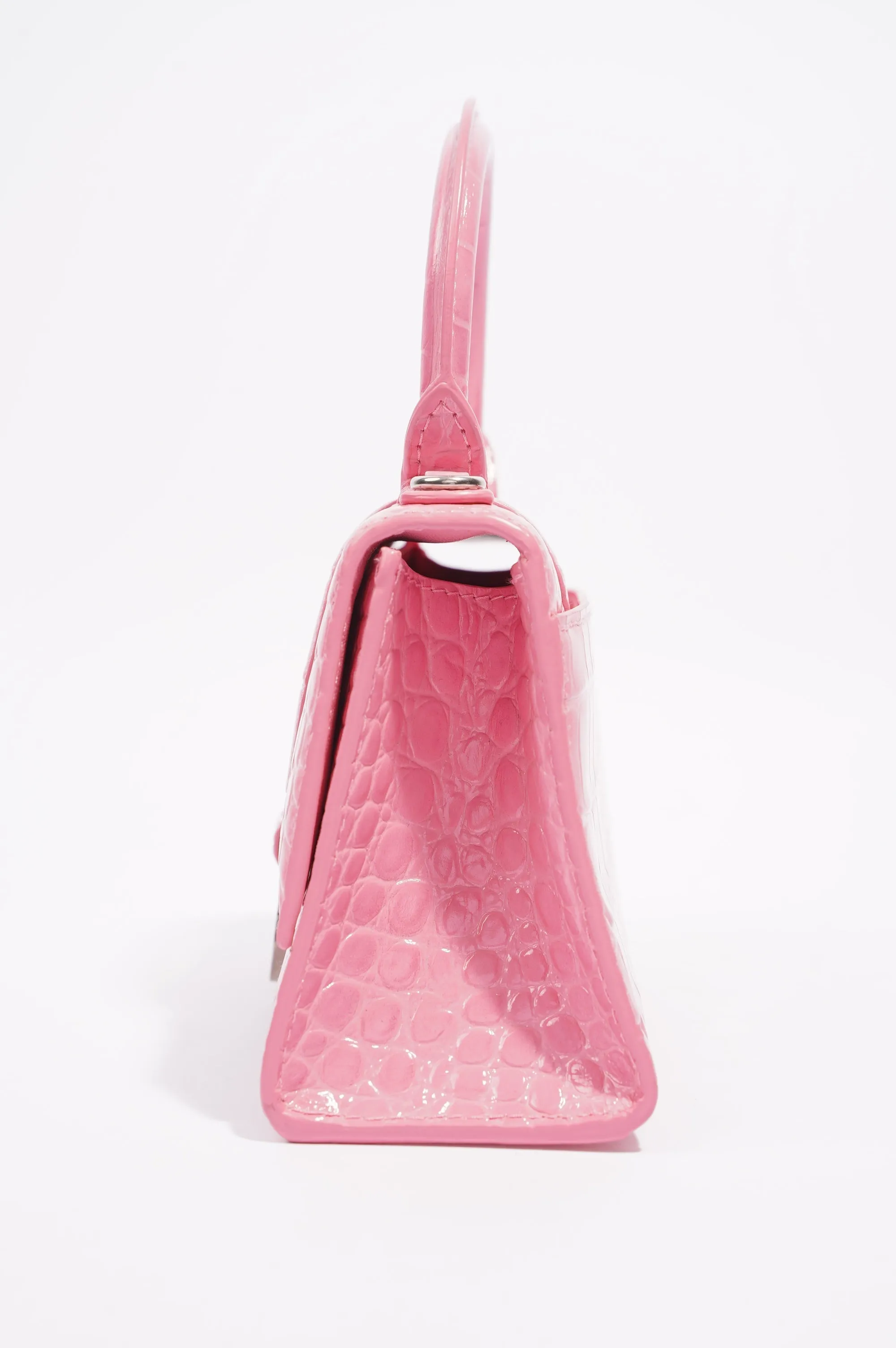 Balenciaga Hourglass Handbag Pink Leather XS