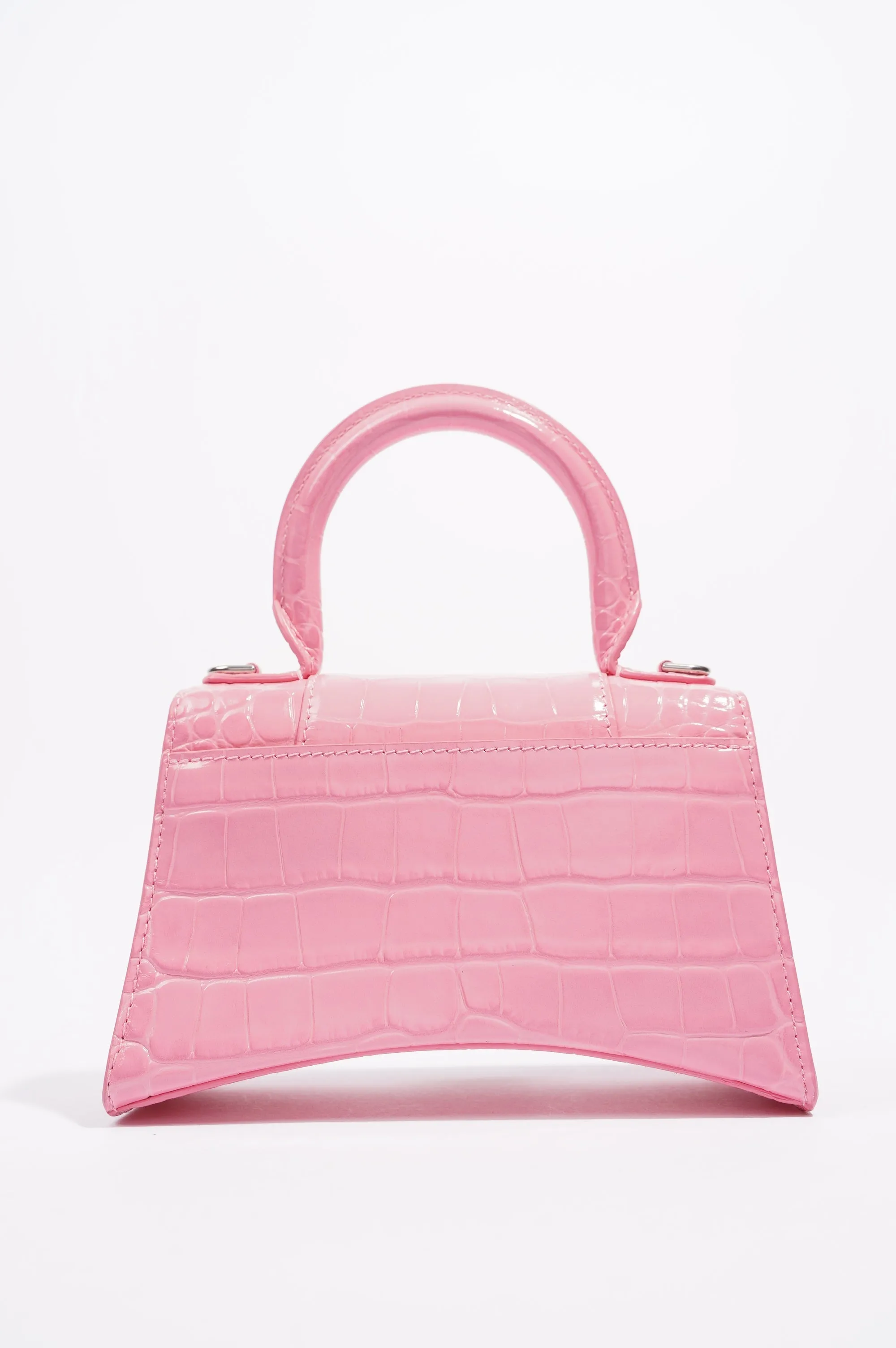 Balenciaga Hourglass Handbag Pink Leather XS