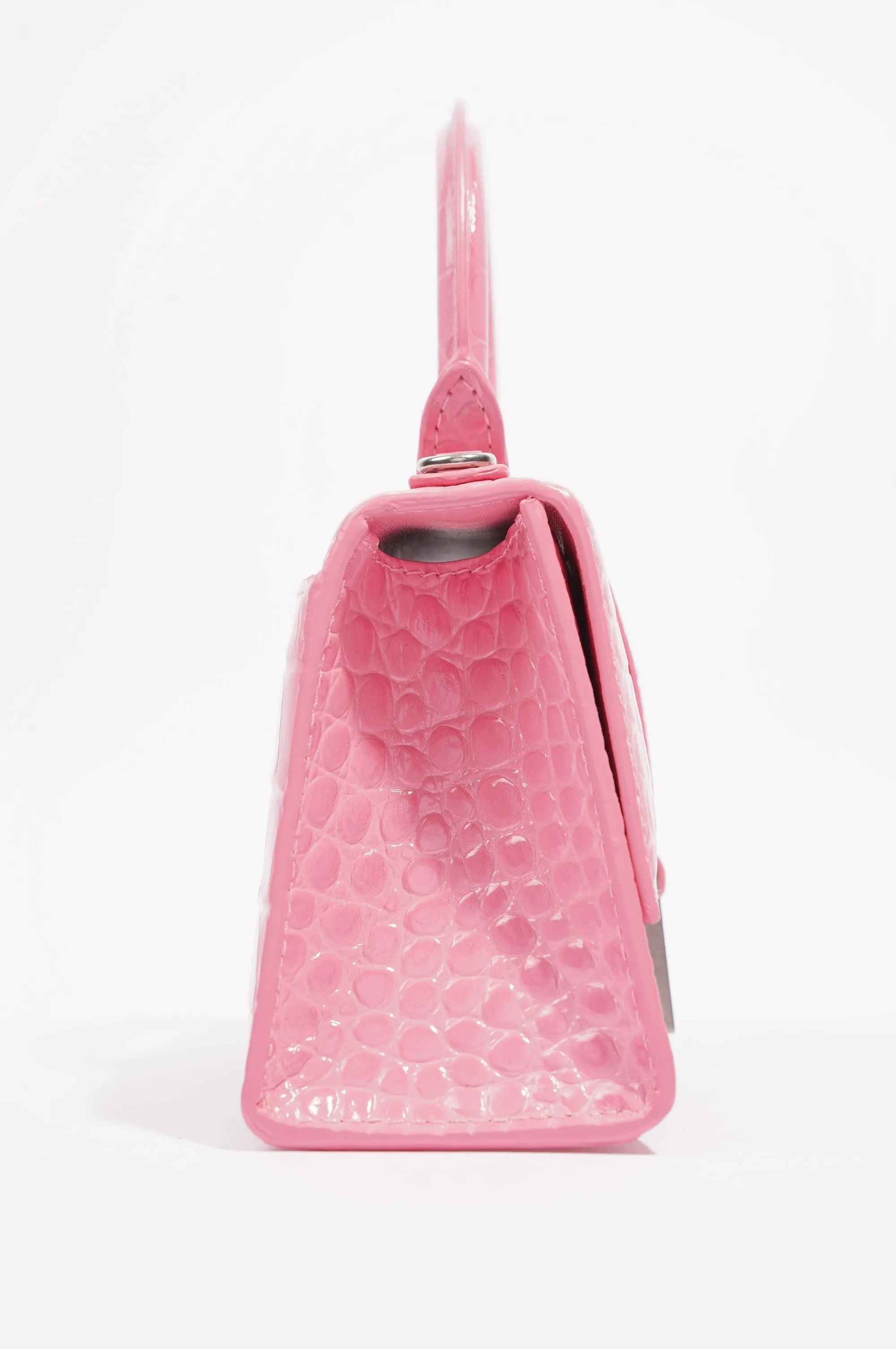 Balenciaga Hourglass Handbag Pink Leather XS