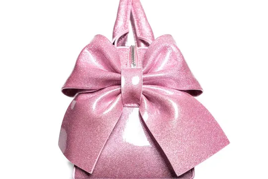 Mini Double Bow Tote - Bashful Blush Sparkle