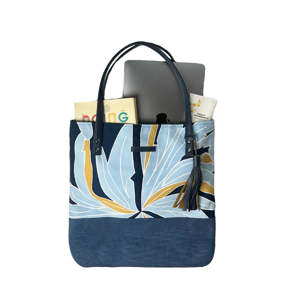 Batik Tote Bag (Canvas base) - Ocean Palma