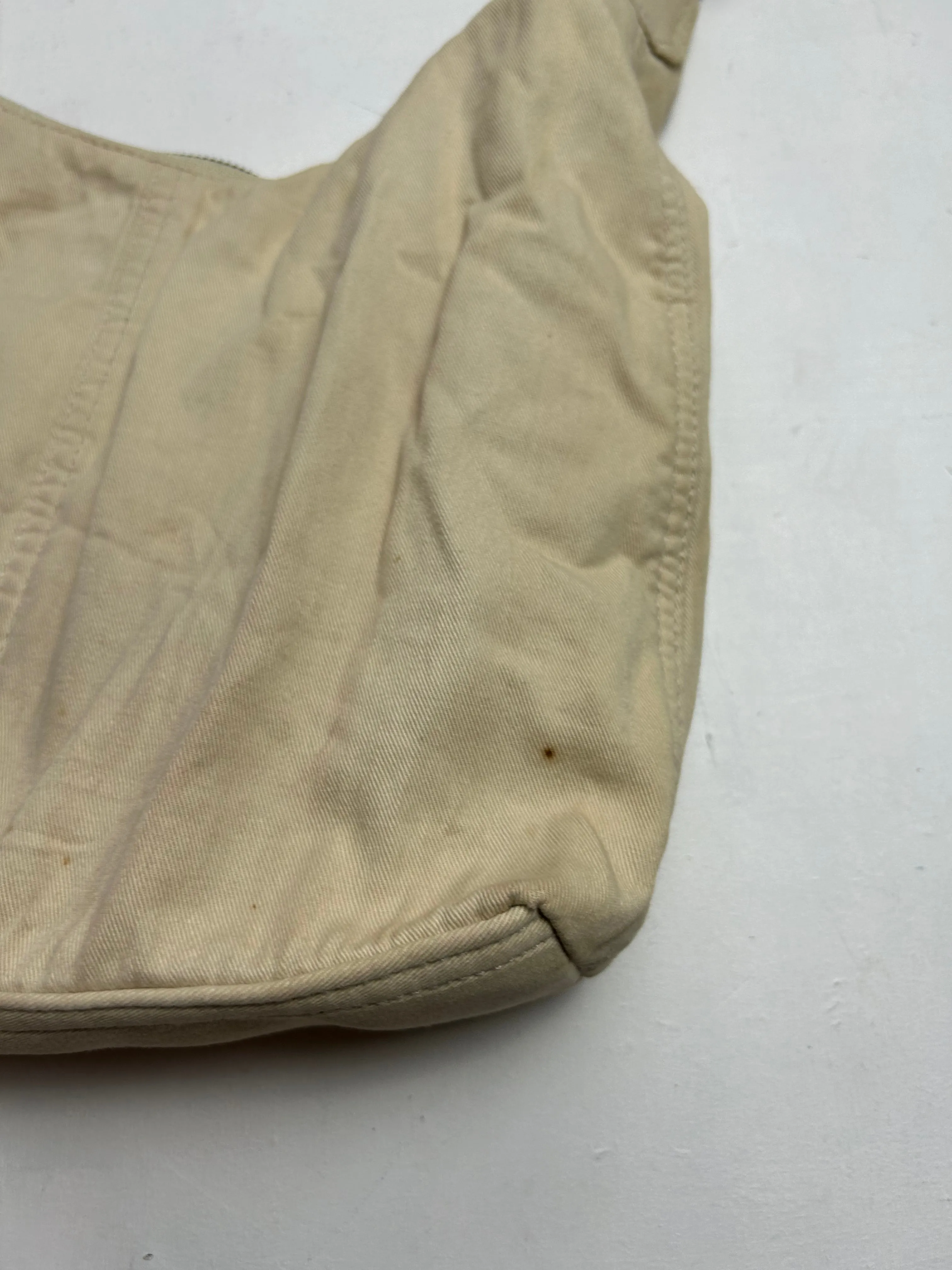 Beige cream utility pockets y2k vintage besace shoulder bag