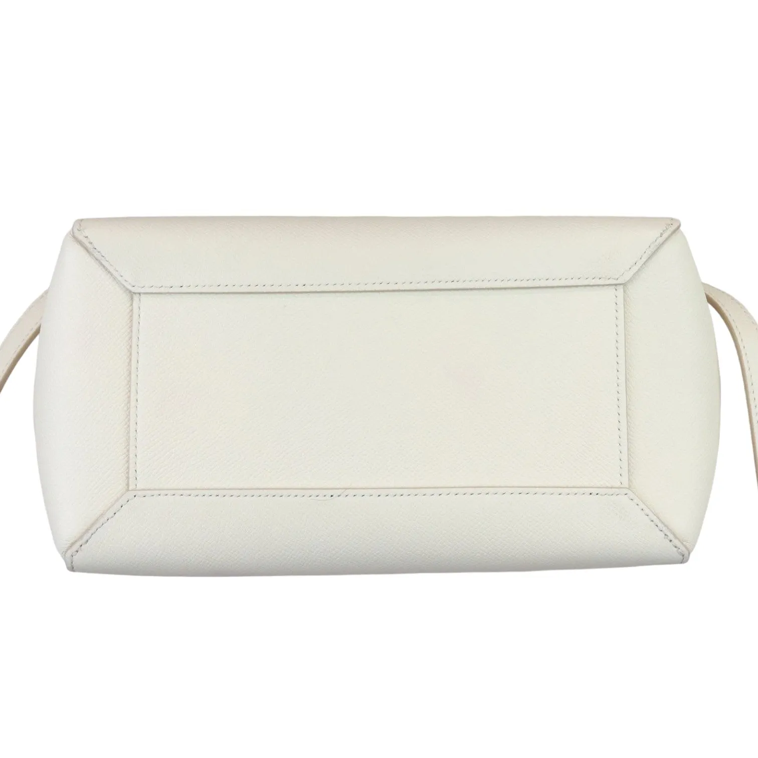 Belt Bag Mini Grained Calfskin White GHW