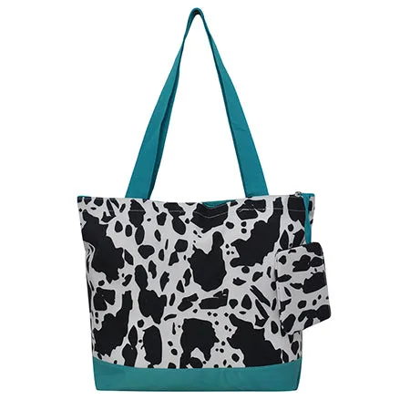 Black Cow Turquoise NGIL Canvas Tote Bag