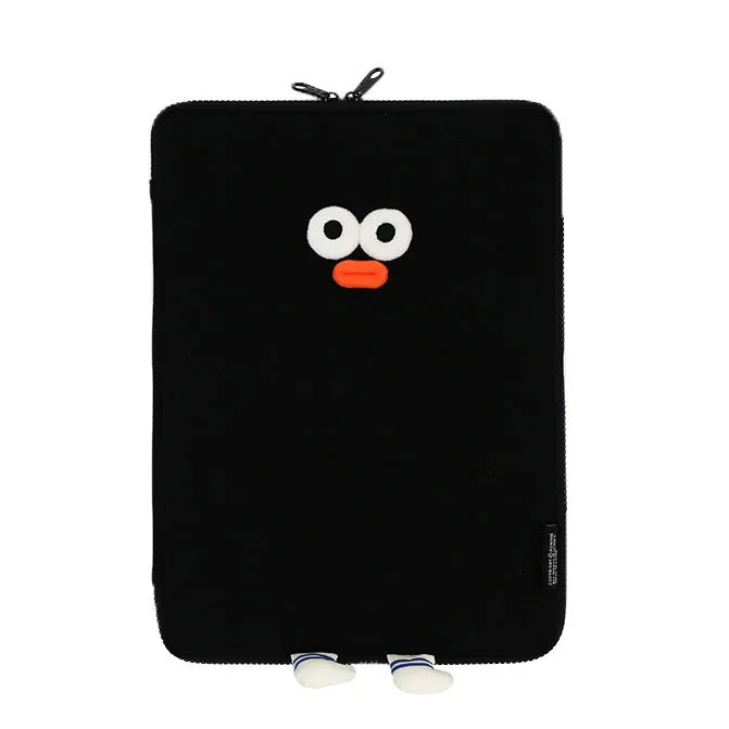 Black Square Laptop Sleeves Briefcases Cute Character 13" Sleeve Handbags Purses Covers Cases Skins