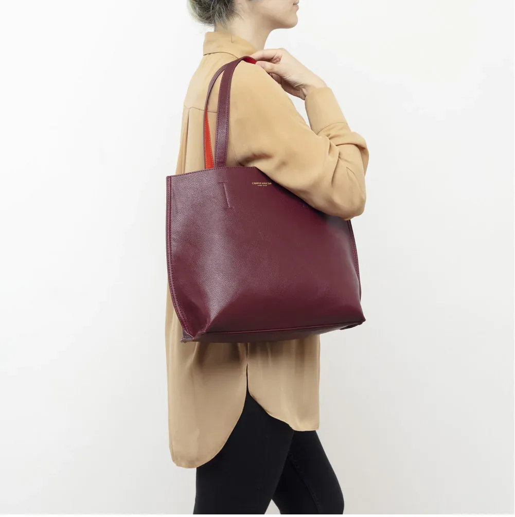 Campo Marzio Double Tote Bag - The Iconic Bag - Midi Wine