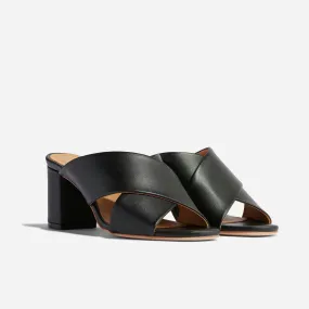 Carina Cross Strap Mule Black