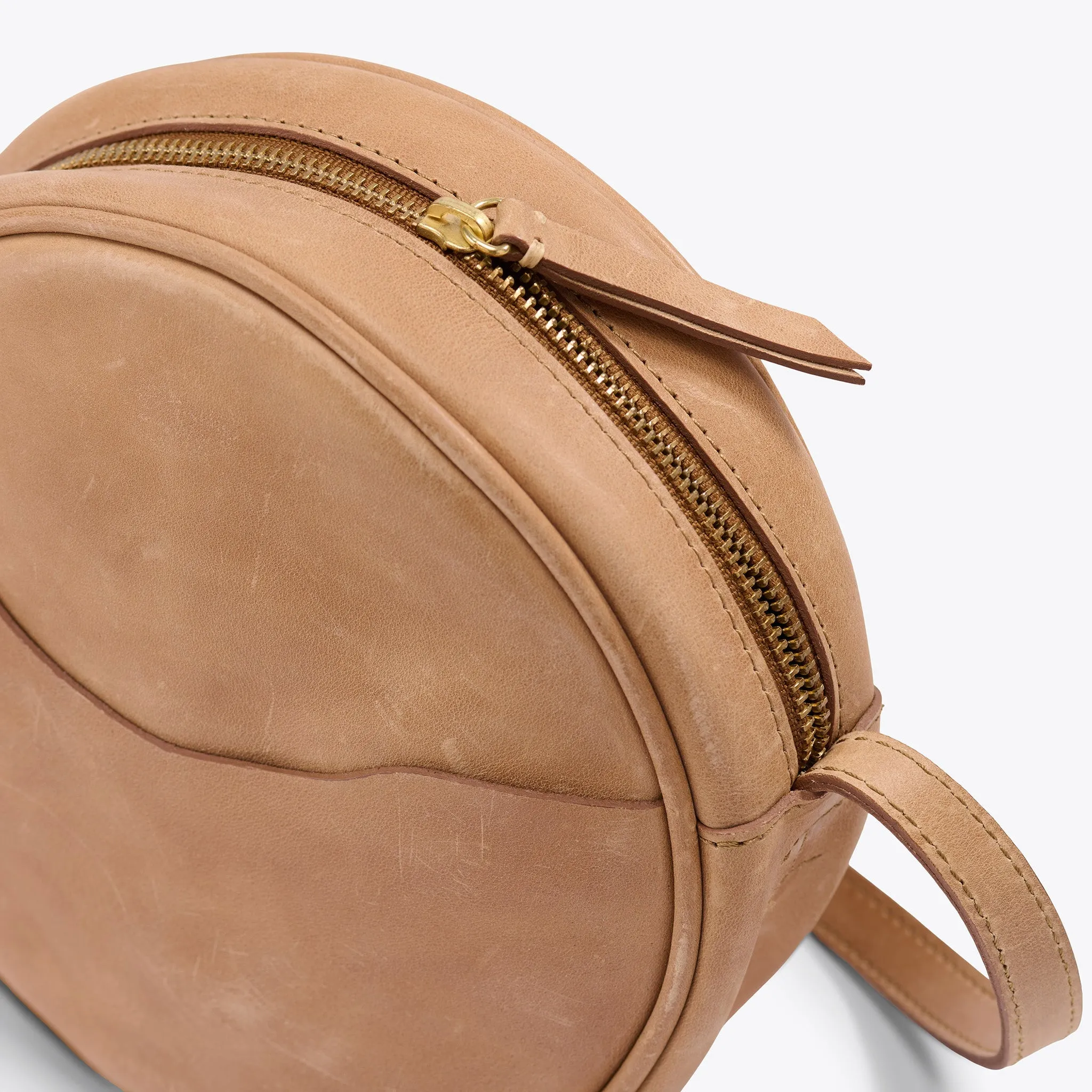 Carry-All Circle Crossbody Almond