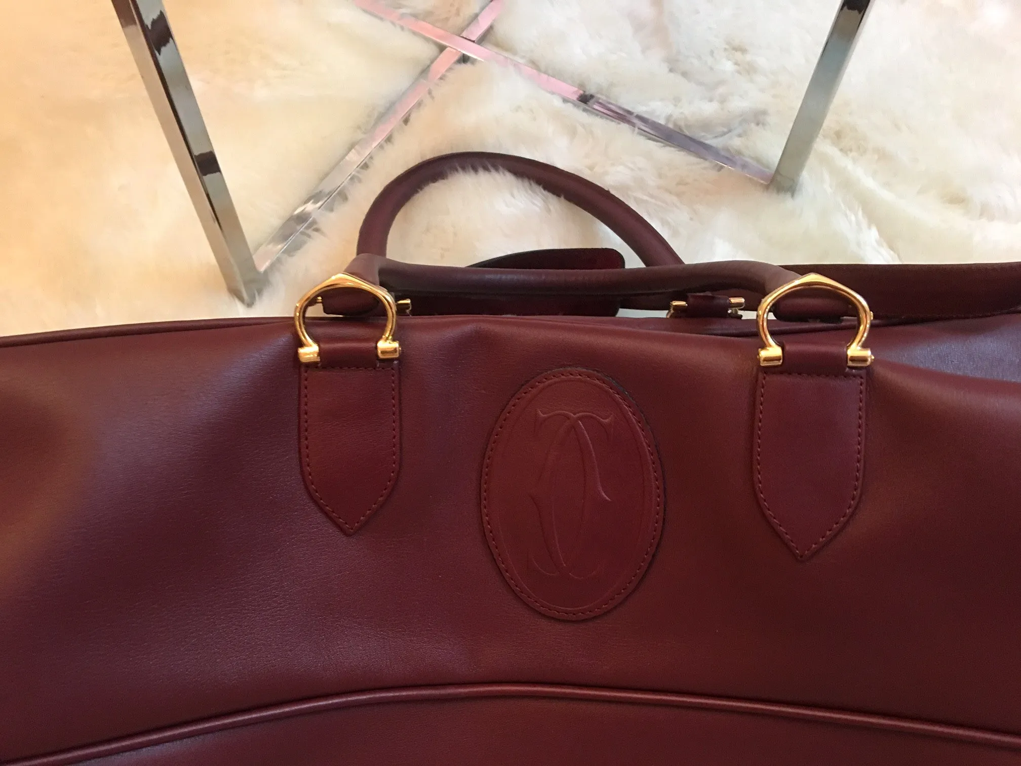 Cartier Boston Leather Travel bag