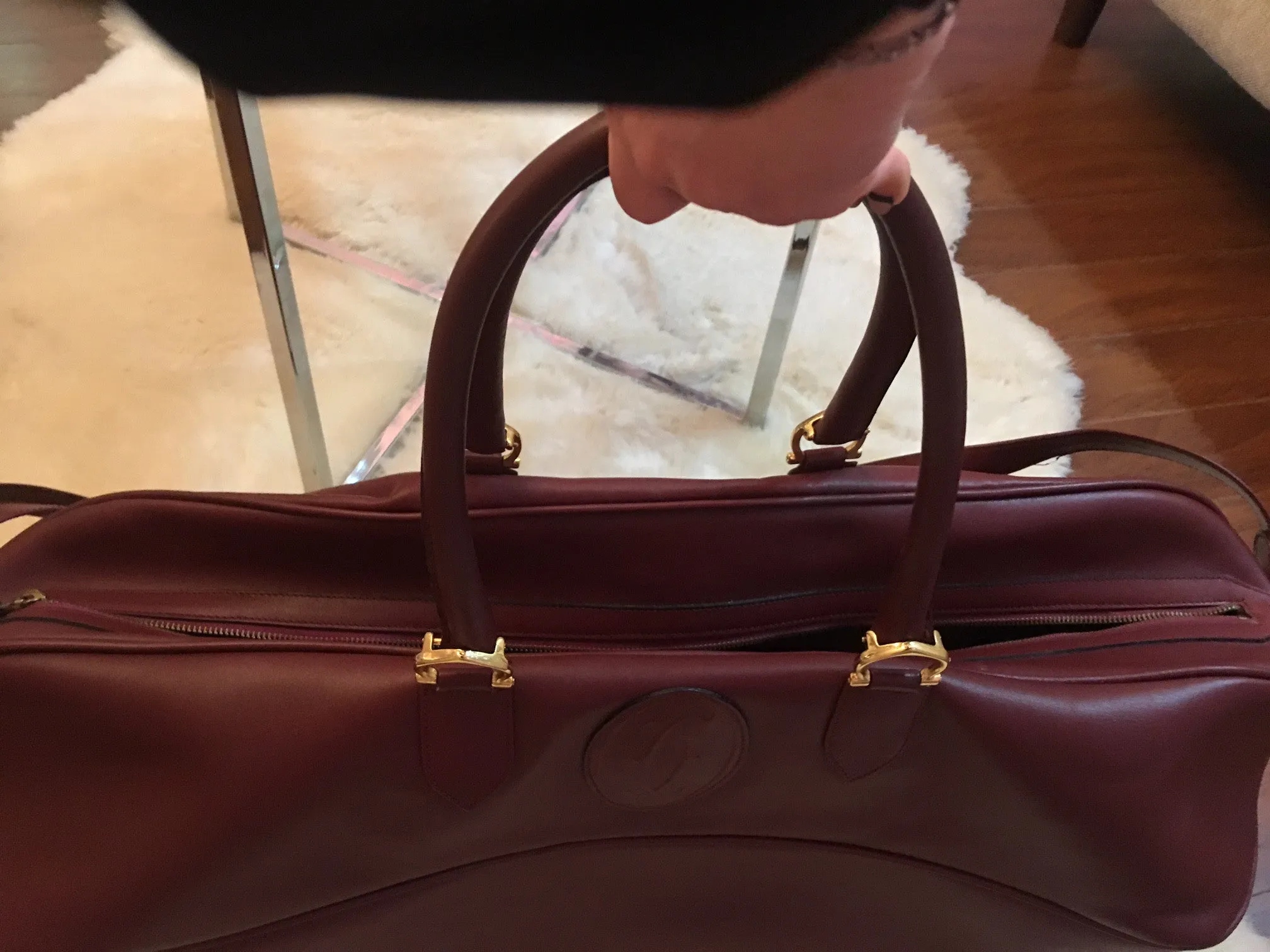 Cartier Boston Leather Travel bag