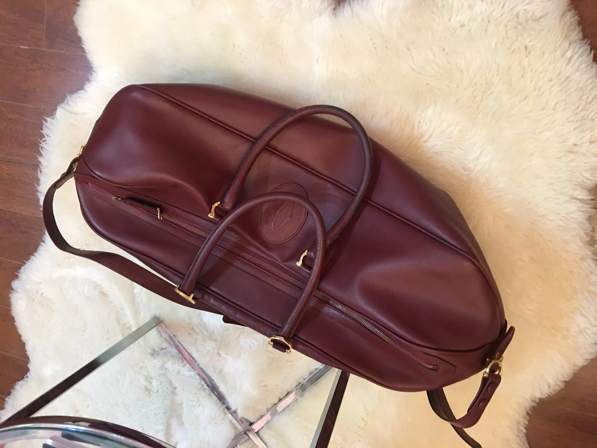 Cartier Boston Leather Travel bag