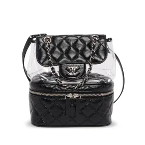 Chanel Black Quilted Calfskin Aquarium Backpack