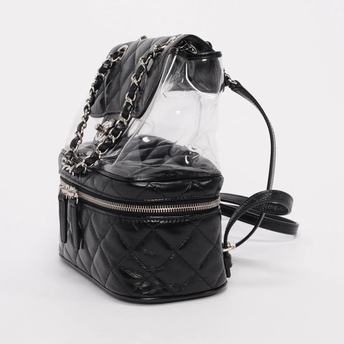 Chanel Black Quilted Calfskin Aquarium Backpack