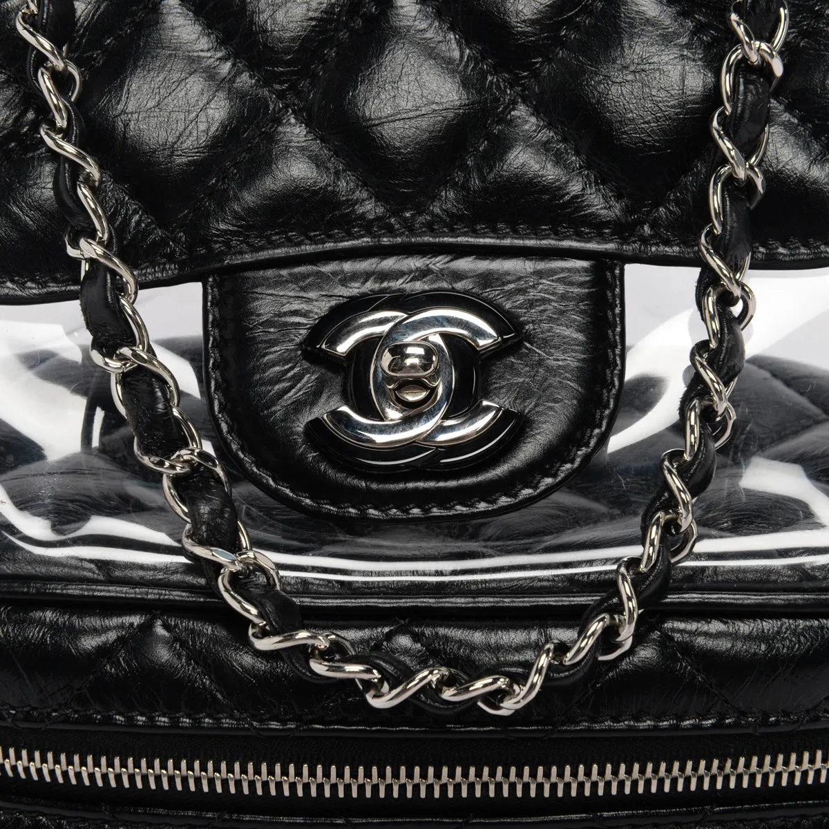 Chanel Black Quilted Calfskin Aquarium Backpack