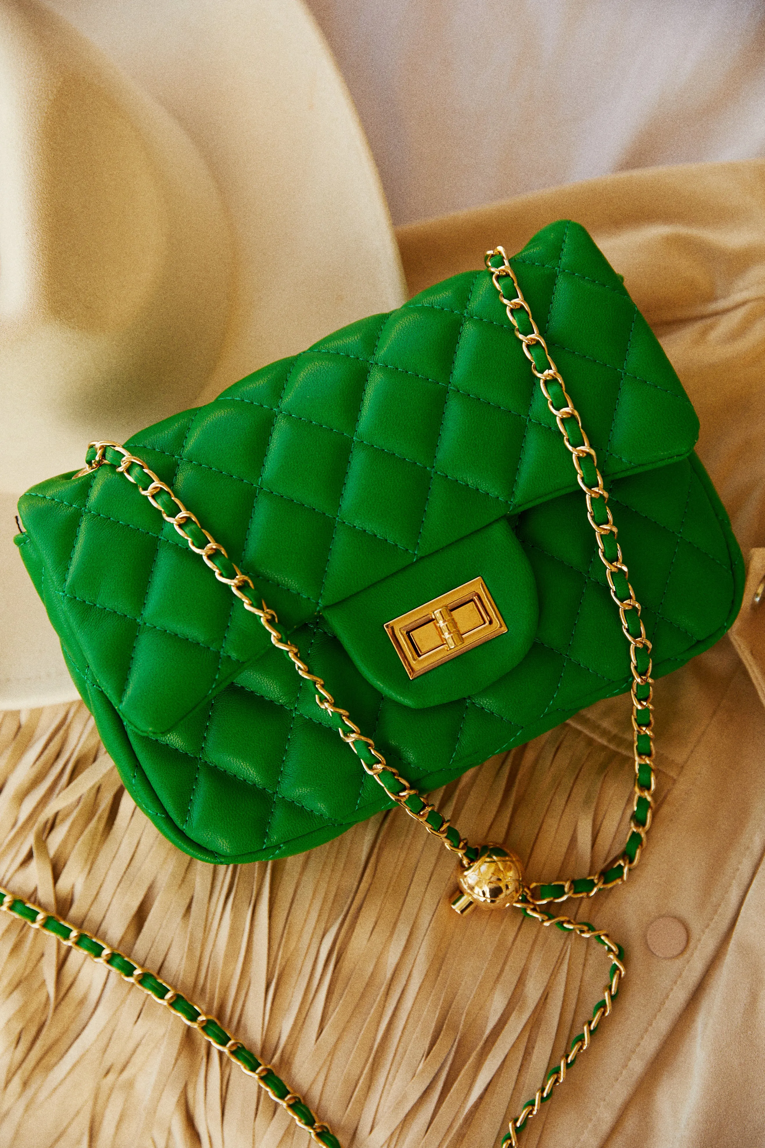 Christa Quilted Belt Bag - Green