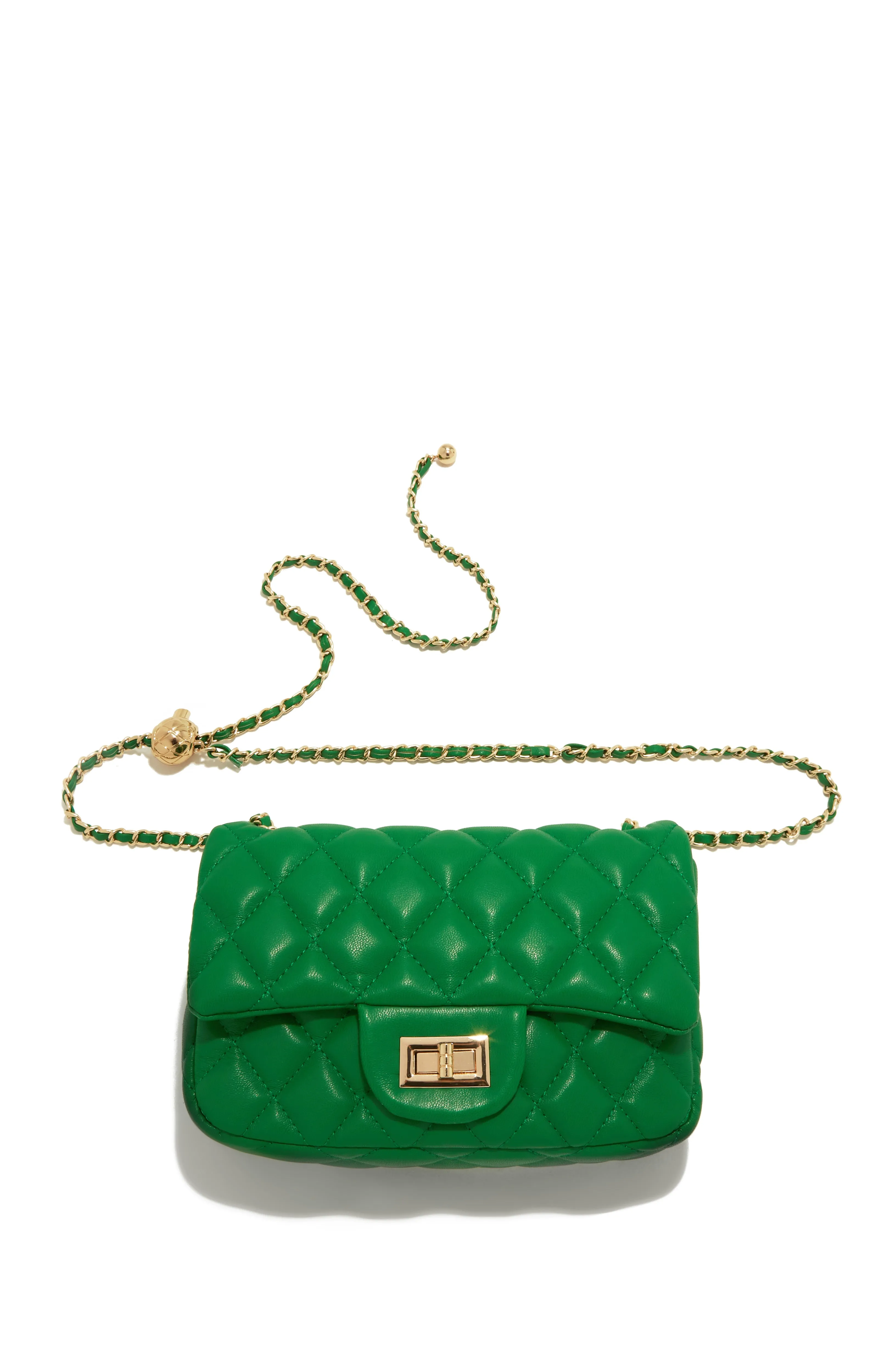 Christa Quilted Belt Bag - Green