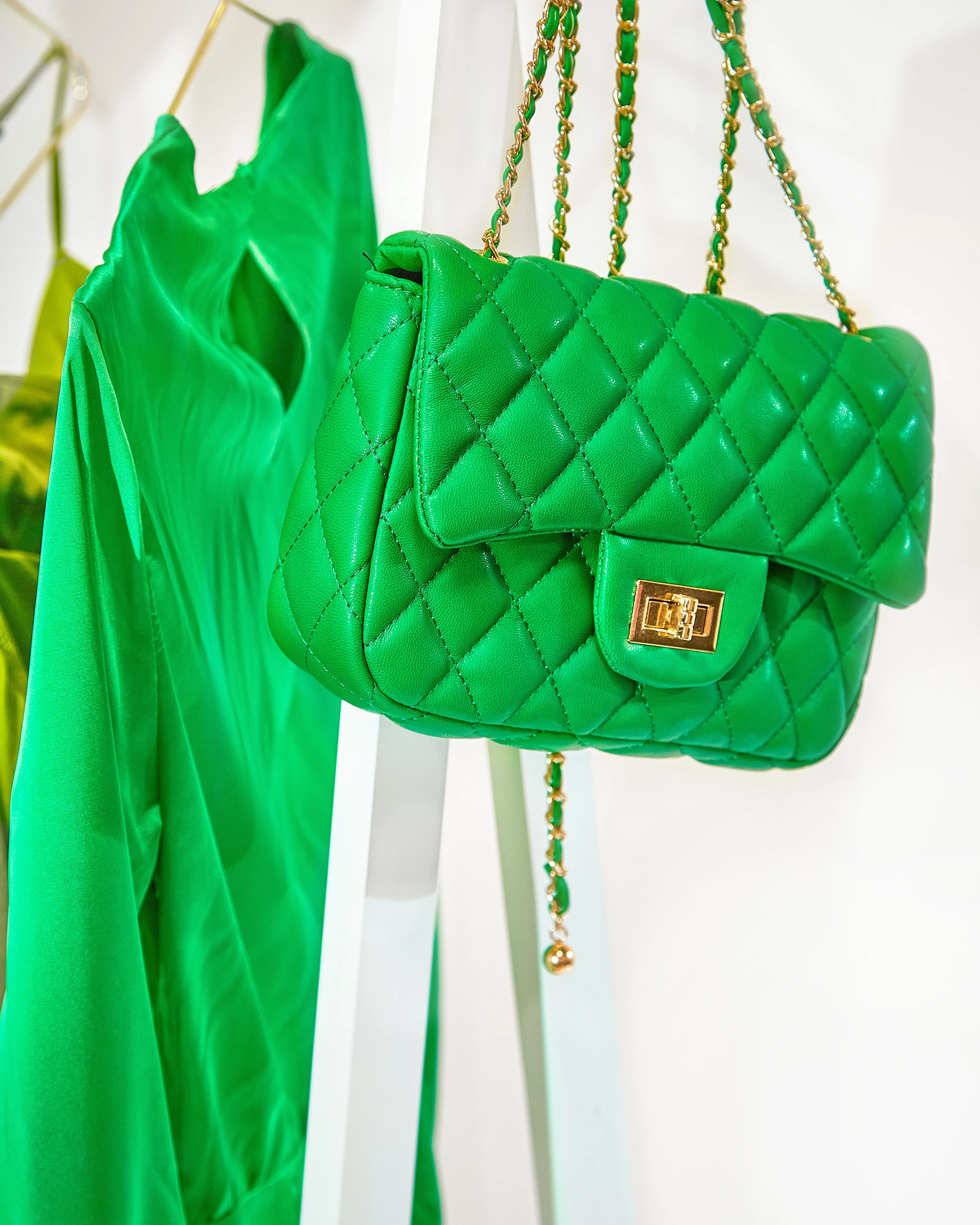 Christa Quilted Belt Bag - Green