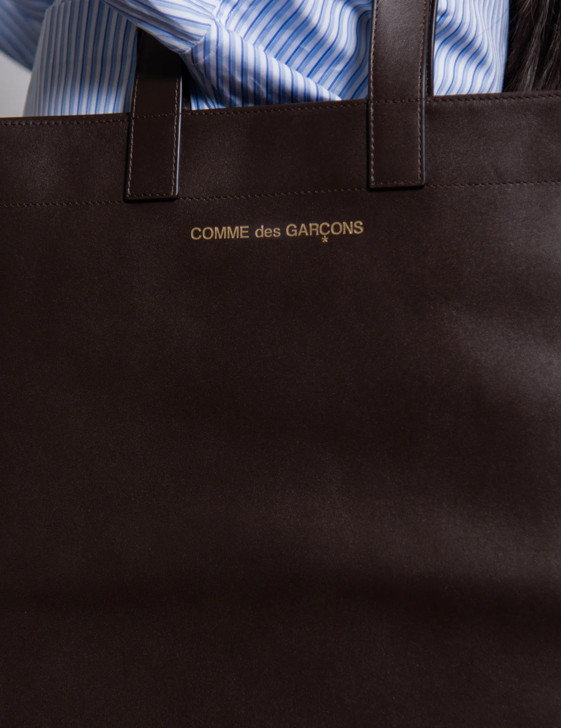 Classic Leather Tote Bag Brown