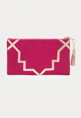 Contrast Geometric Print Handbag