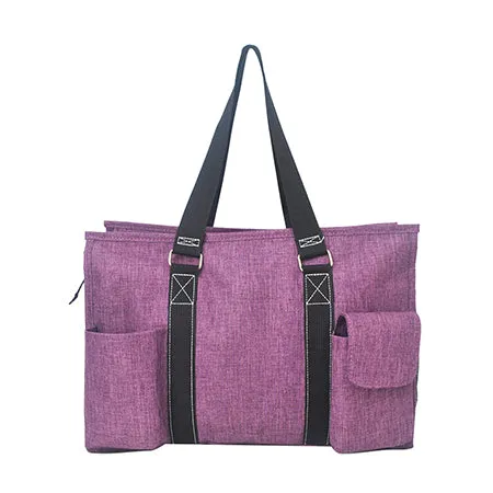 Crosshatch Cherry NGIL Zippered Lined Caddy Organizer Tote Bag