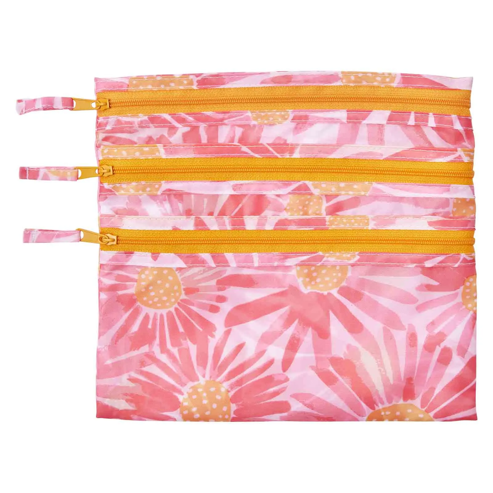 Daisies 3-Zip Pouch