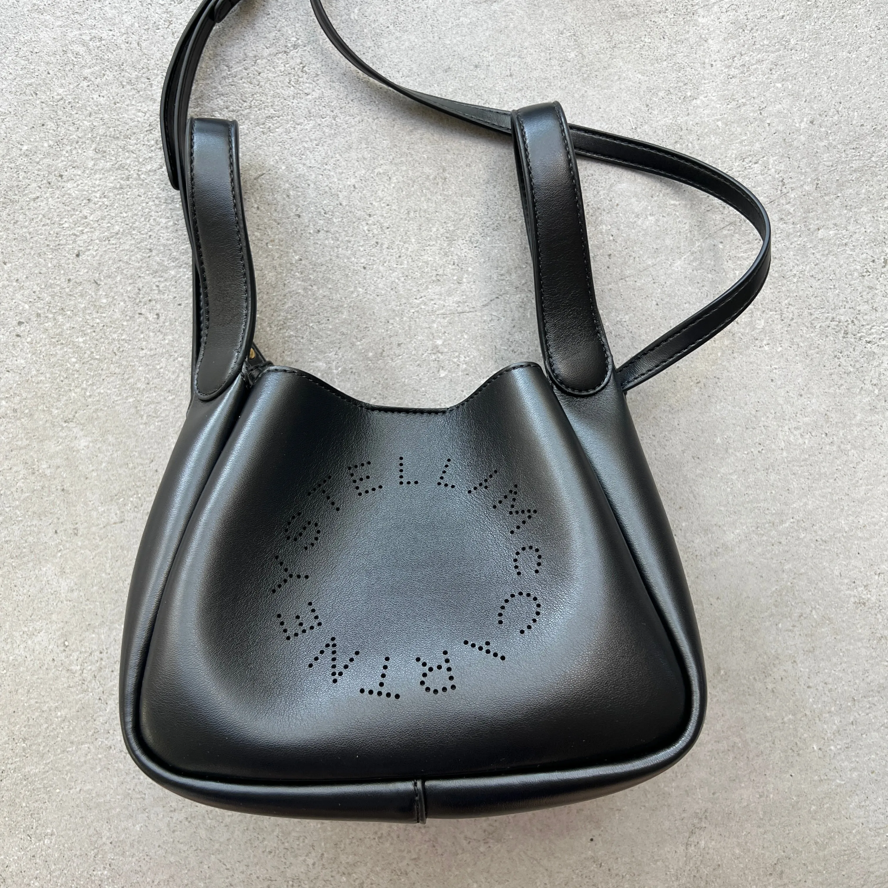 Dumpling Logo Shoulder Bag, Black