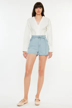 Eliana Ultra High Rise Belted Paperbag Shorts