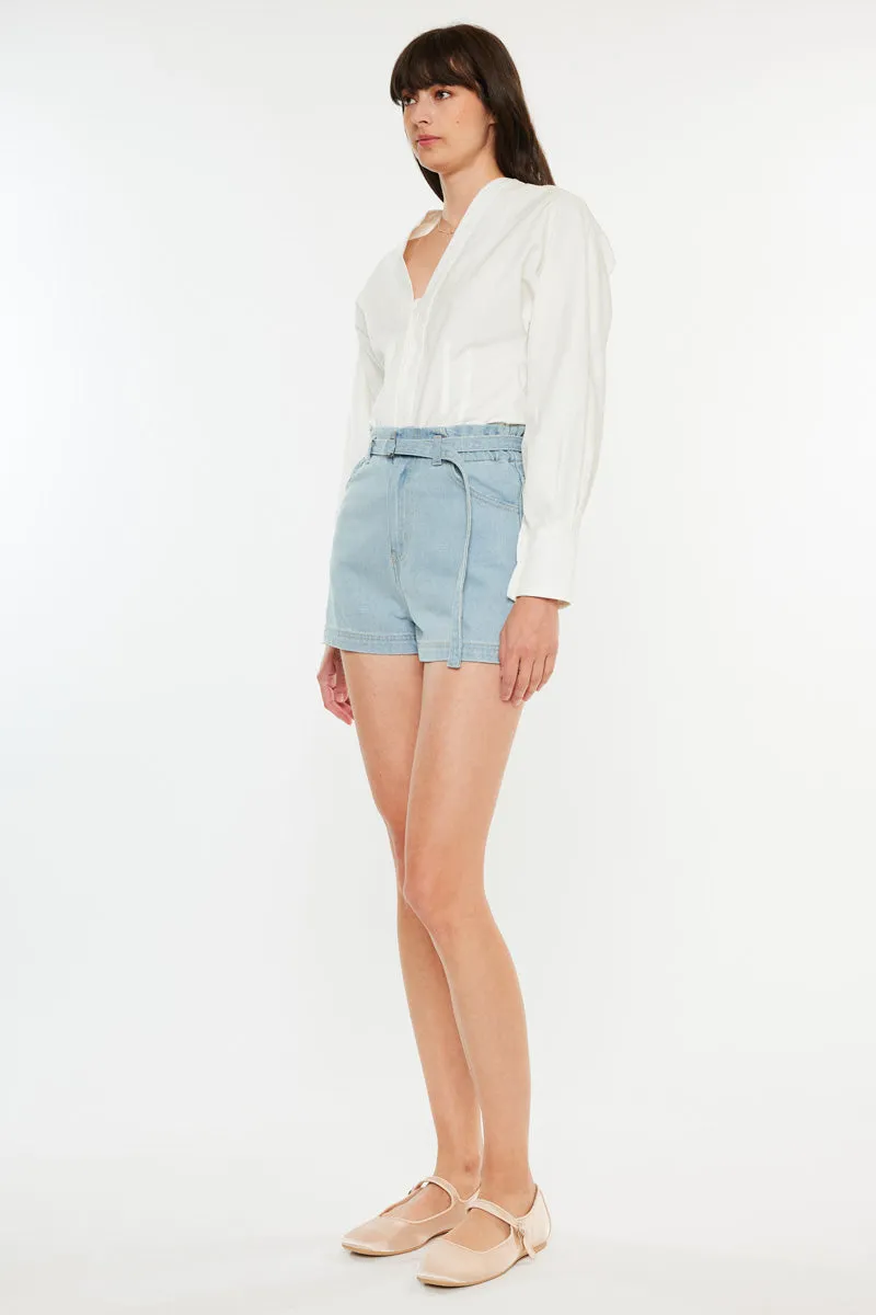 Eliana Ultra High Rise Belted Paperbag Shorts