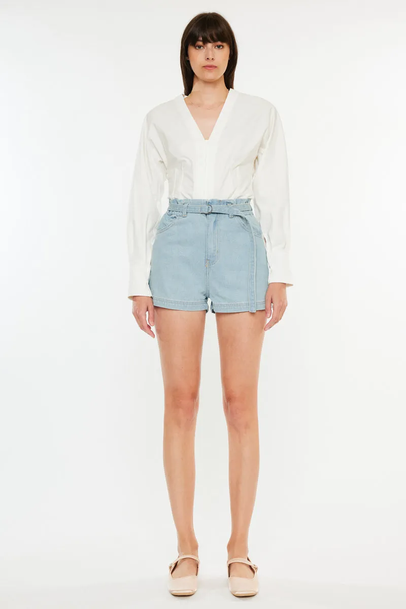 Eliana Ultra High Rise Belted Paperbag Shorts