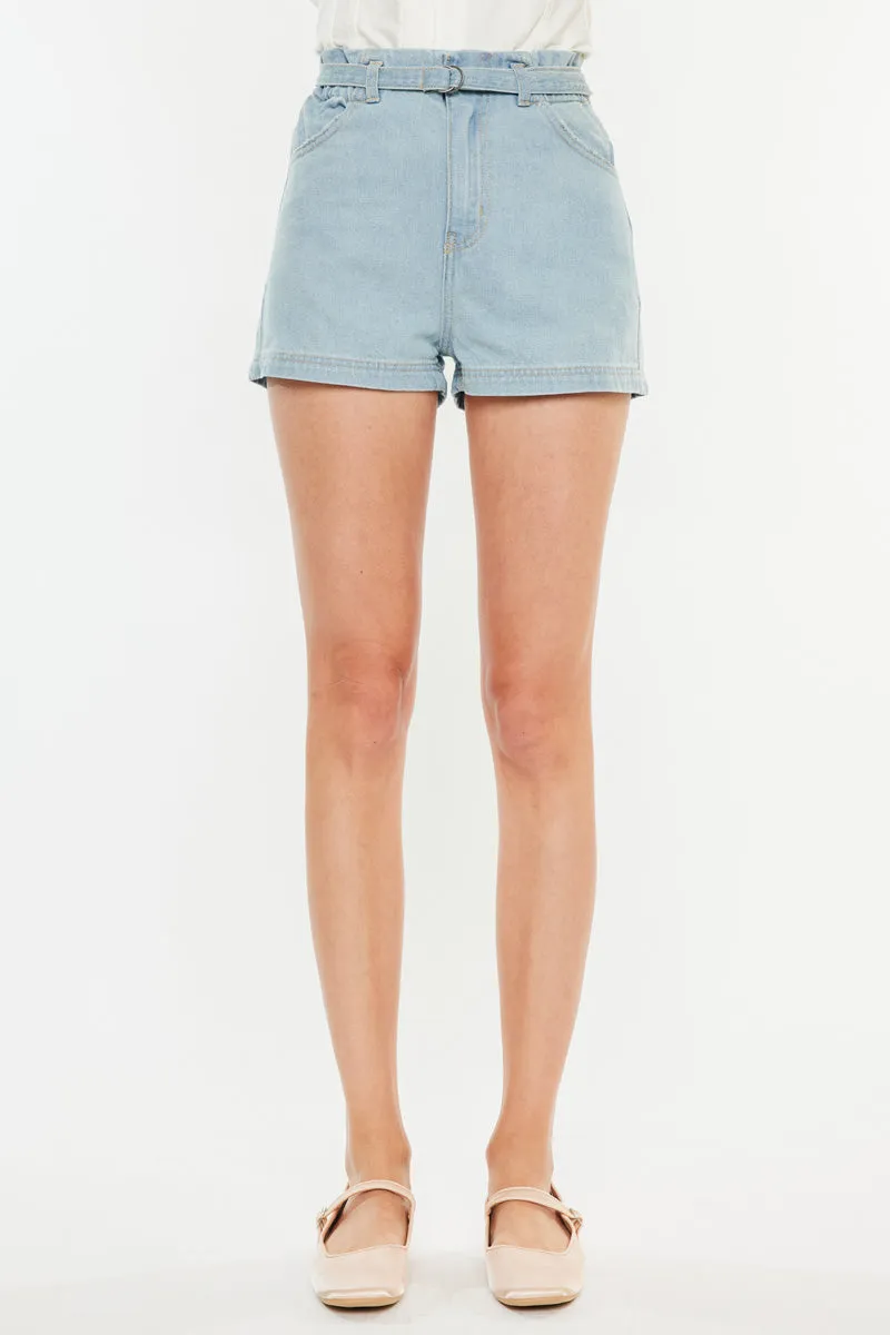 Eliana Ultra High Rise Belted Paperbag Shorts