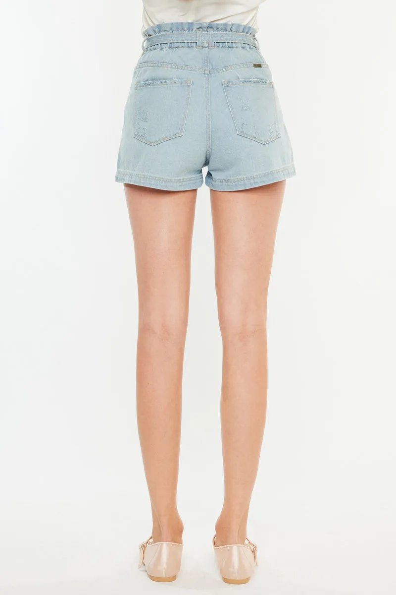 Eliana Ultra High Rise Belted Paperbag Shorts