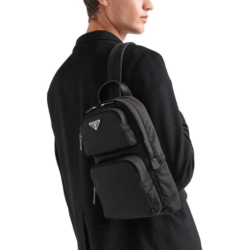 Enamel Triangle-Logo Backpack