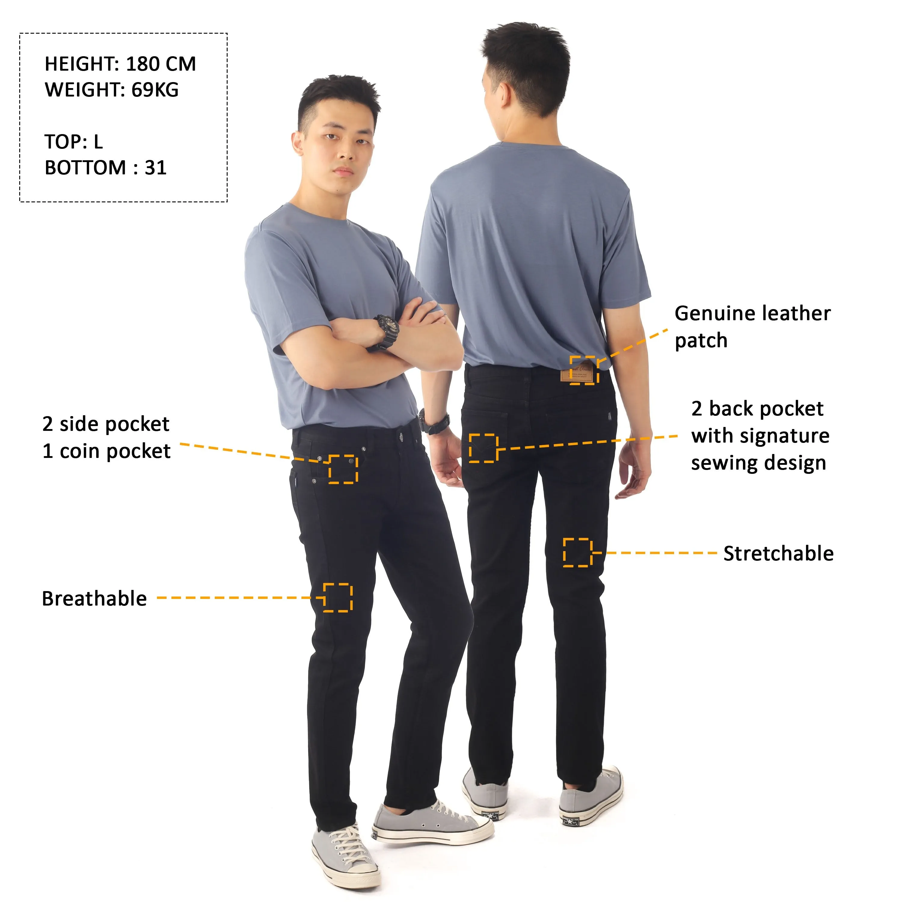 EXHAUST CLASSIC JEANS LONG PANTS [303 SLIM FIT] 1631