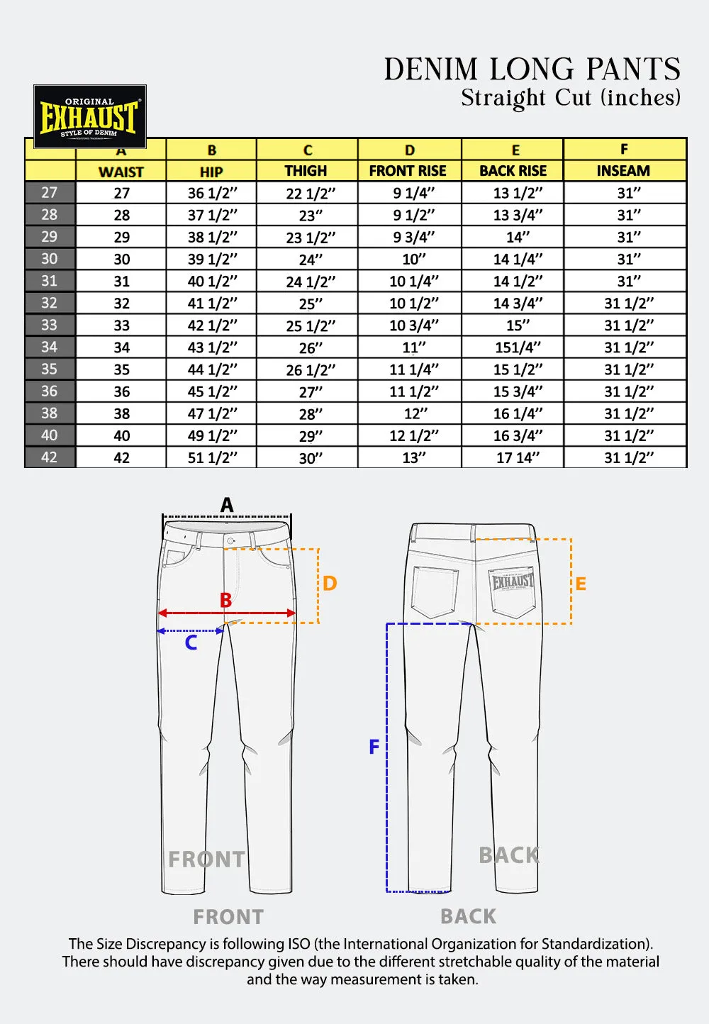 EXHAUST JEANS LONG PANTS [306 STRAIGHT CUT] 1601