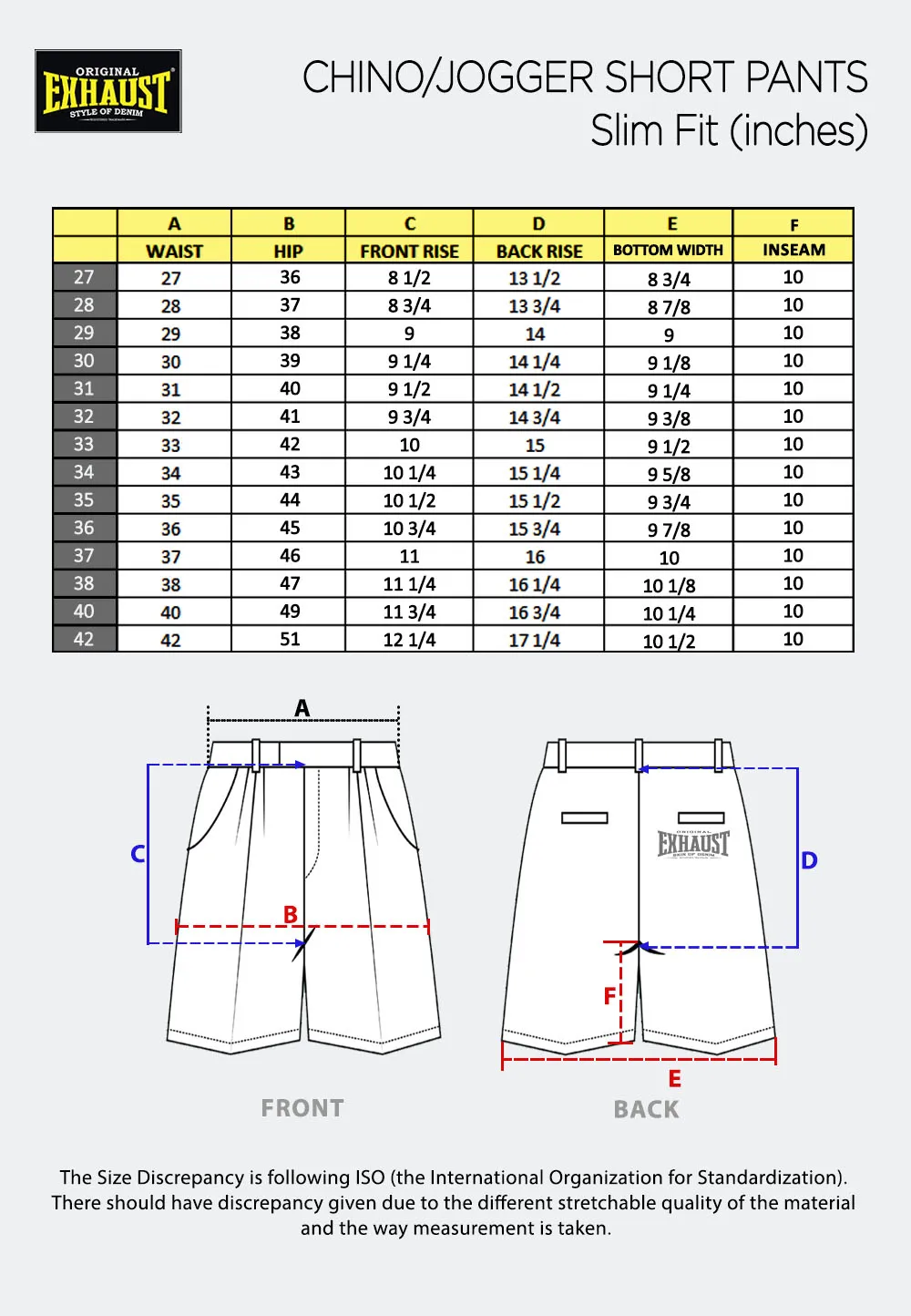 EXHAUST MEN'S CHINO SHORT PANTS [STRAIGHT CUT] 1720