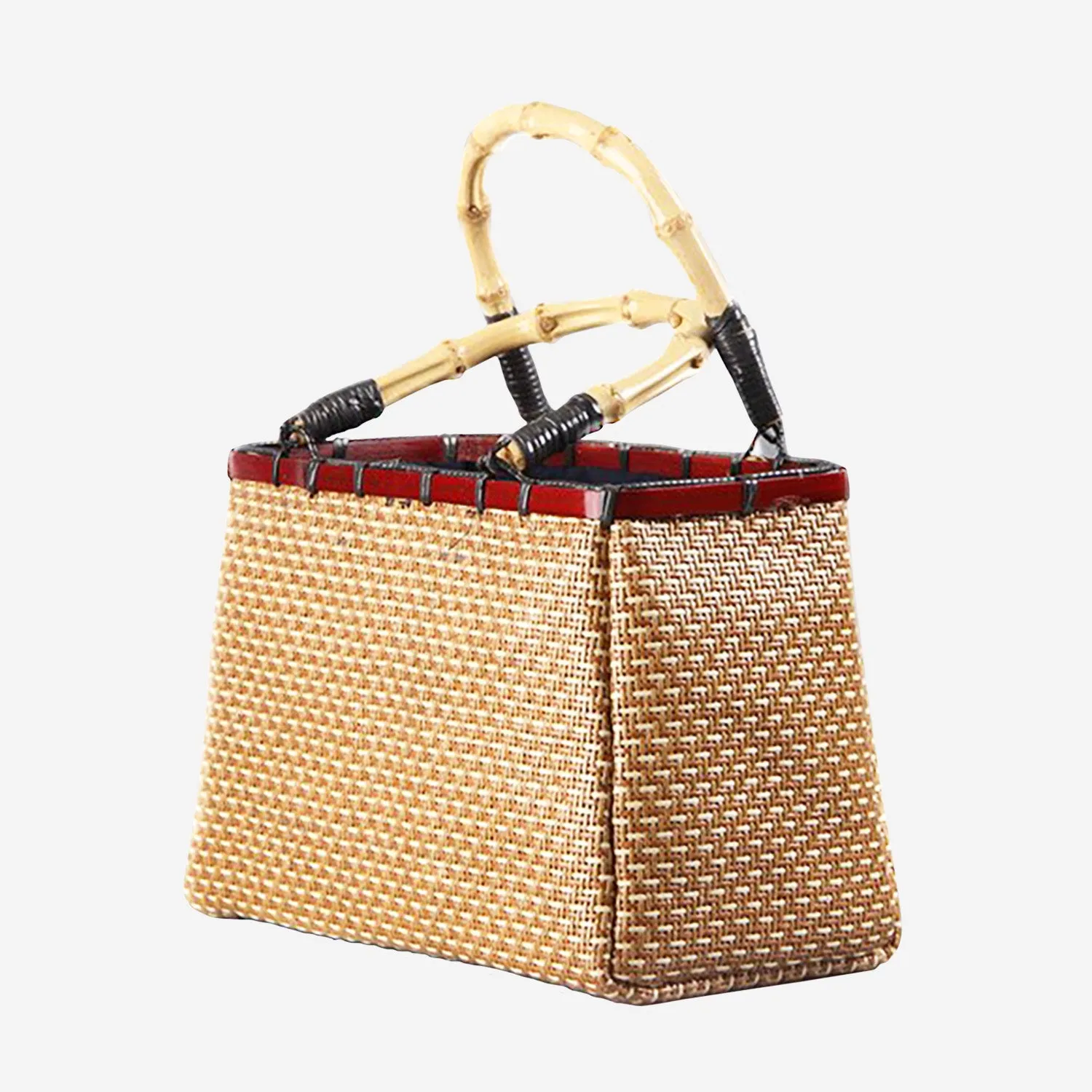 Fashion-Forward Women’s Lined Handbag Straw Tote