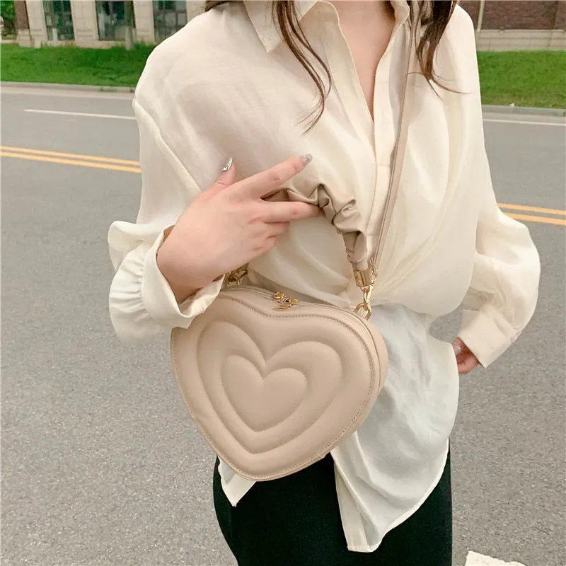 Fashion Love Heart Shape Shoulder Bag