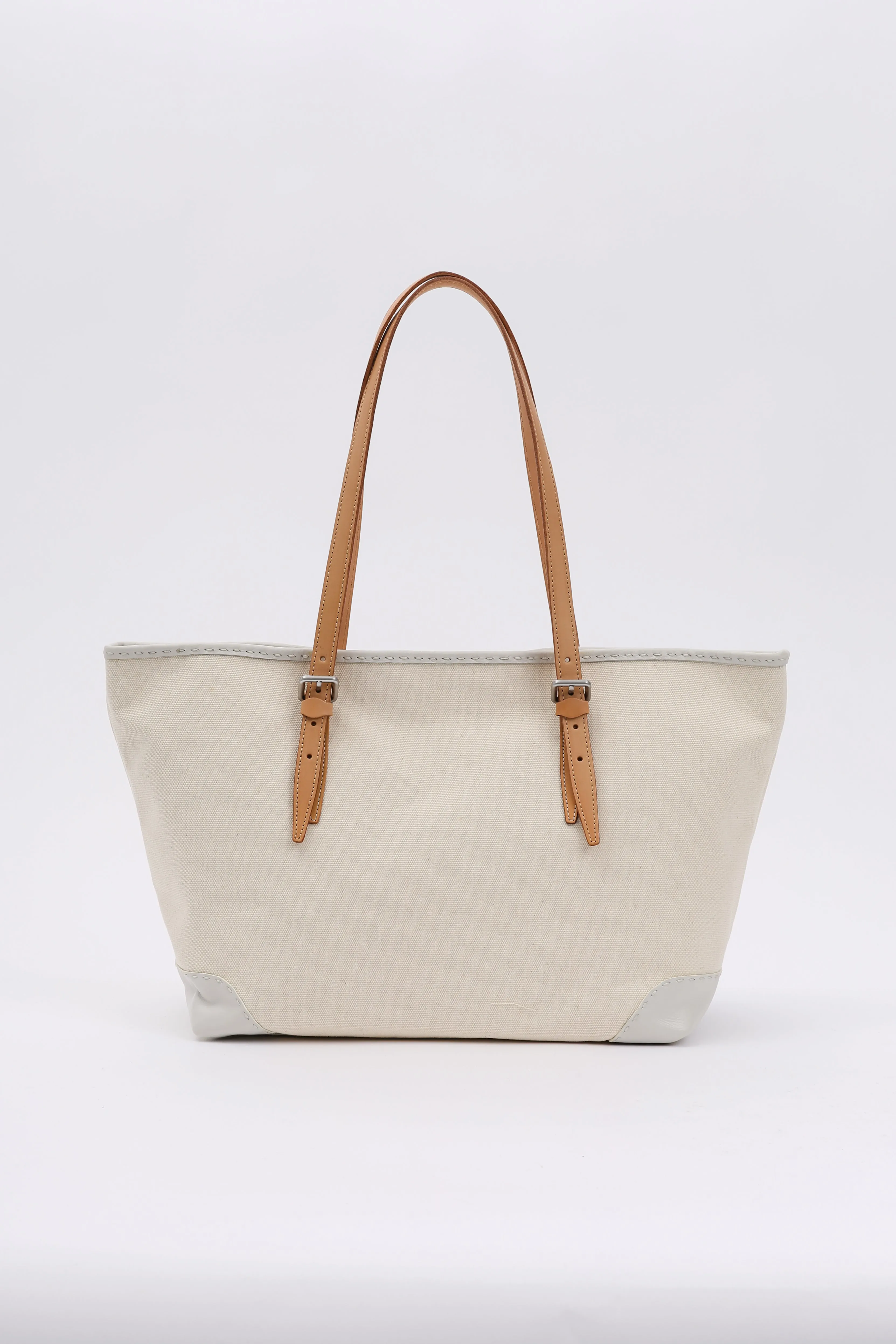 FERRARA TOTE IN ITALIAN CANVAS AND LEATHER