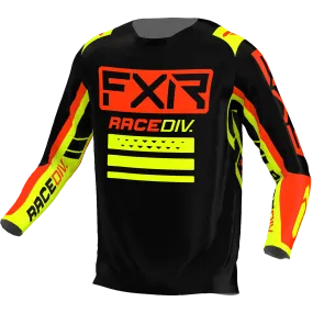 FXR Youth Clutch Pro MX Jersey Black/Nuke Red/Hi-Vis