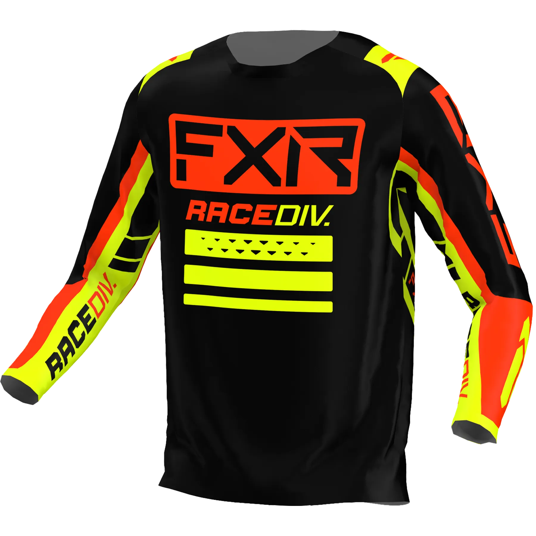 FXR Youth Clutch Pro MX Jersey Black/Nuke Red/Hi-Vis