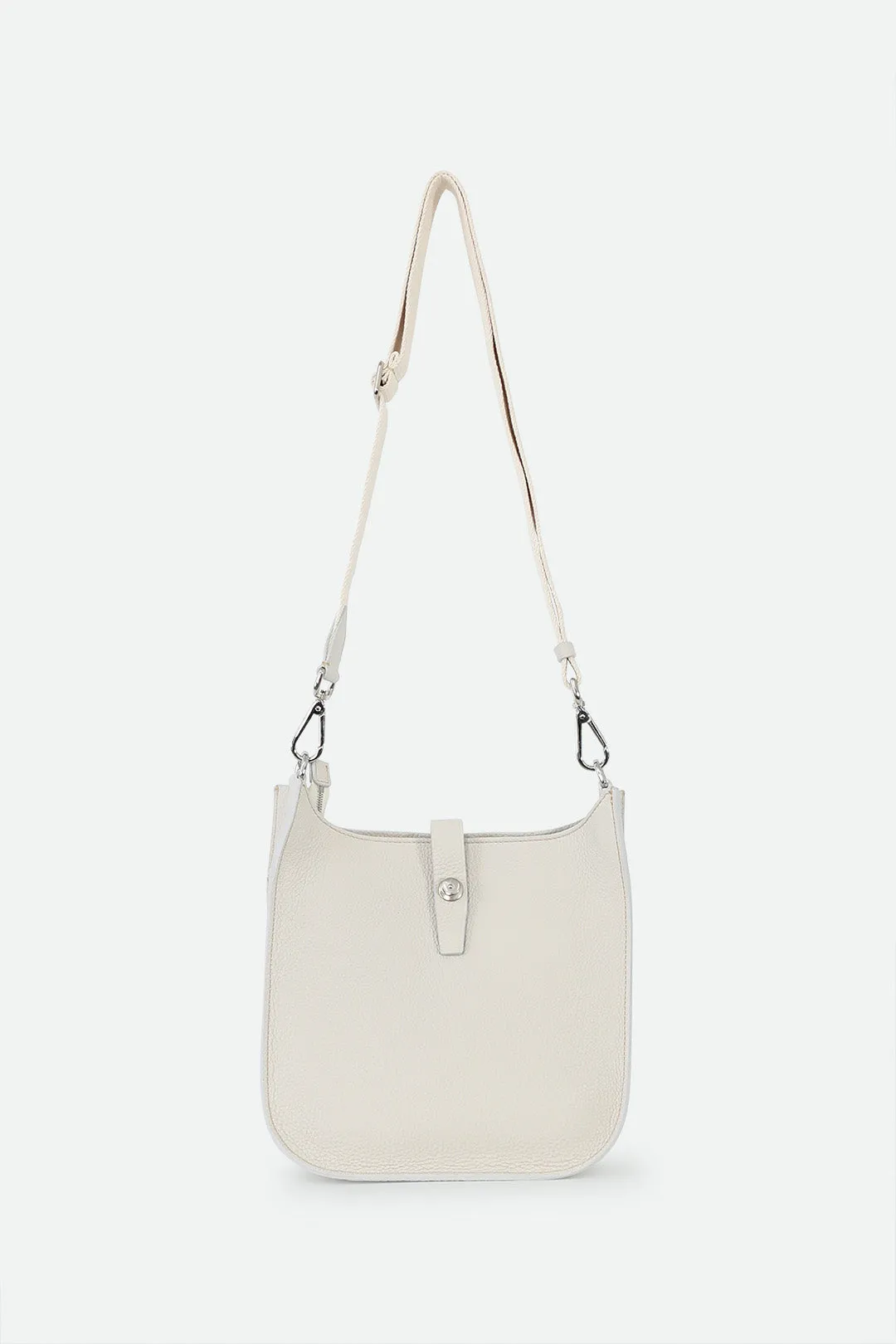 GIA ITALIAN LEATHER CROSSBODY BAG IN BUTTER WHITE - PRE-ORDER NOW