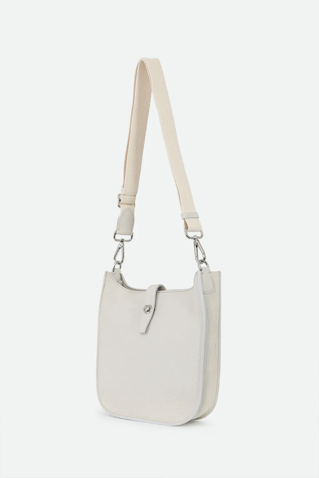 GIA ITALIAN LEATHER CROSSBODY BAG IN BUTTER WHITE - PRE-ORDER NOW