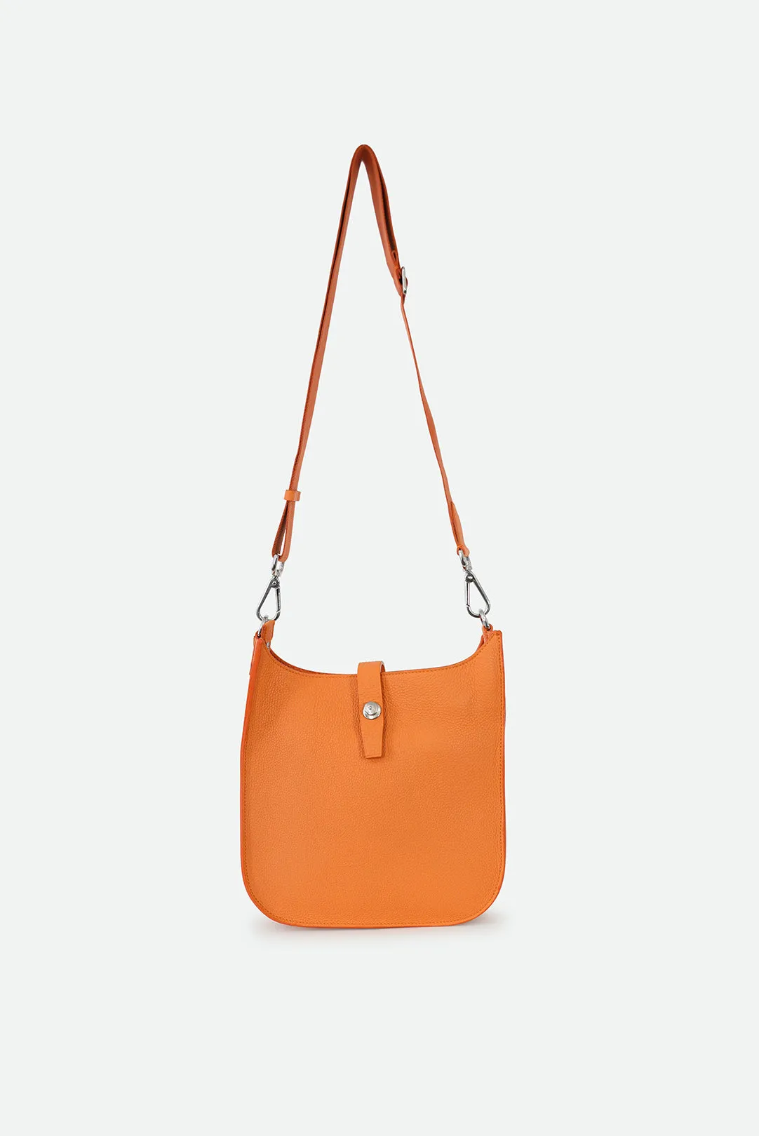 GIA ITALIAN LEATHER CROSSBODY BAG IN ORANGE